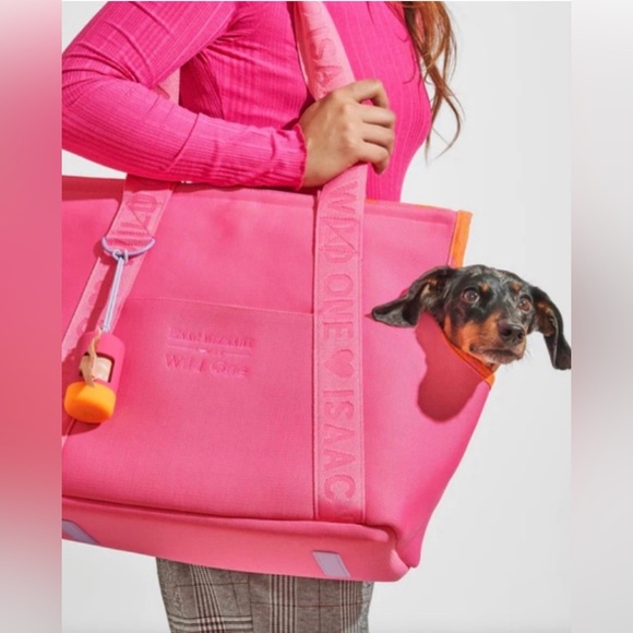 **SOLD OUT** NWT Isaac Mizrahi 💗🧡💗 Wild One Everyday Pet Carrier Dog Tote - Picture 3 of 9